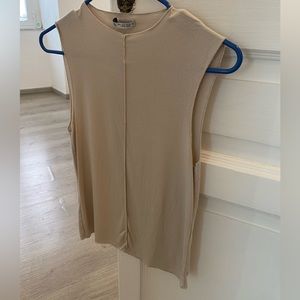Zara Beige Sleeveless Tank Top